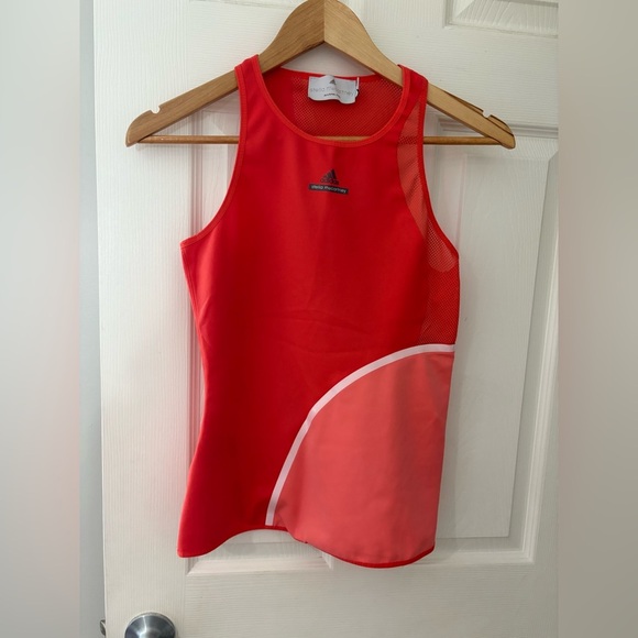 Adidas Stella McCartney barricade tennis tank orange pink red size small - Picture 1 of 10